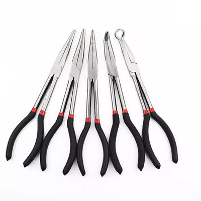 Long Reach Long Nose Pliers Needle Cutting Extra Beveled Teeth Clip