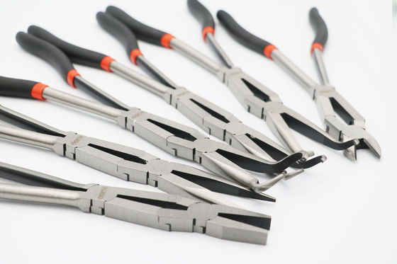 คีมปากแหลมงอยาว 13 นิ้ว Vde Double X Joint Straight Extra Long Pliers