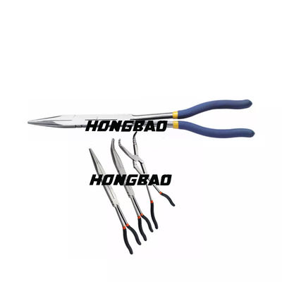 คีมปากแหลมงอยาว 13 นิ้ว Vde Double X Joint Straight Extra Long Pliers