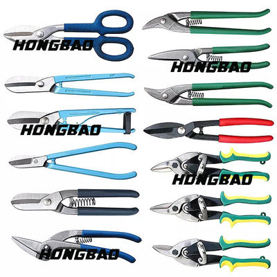 9 &quot;10&quot; Aviation Tin Snips Set 250mm 3-Piece Aviation Shears Shear เครื่องตัดหัวสั้น