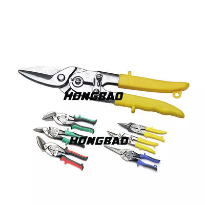 9 &quot;10&quot; Aviation Tin Snips Set 250mm 3-Piece Aviation Shears Shear เครื่องตัดหัวสั้น