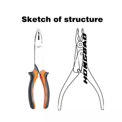 7 9 นิ้ว 8 นิ้ว Combination Linesman Pliers ฉนวน Nipper Cutter Long Body