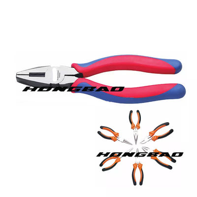 คีมรวมหุ้มฉนวนมาตรฐานขนาดเล็ก ด้ามจับนุ่ม 6" 7" 8" สีเหลือง