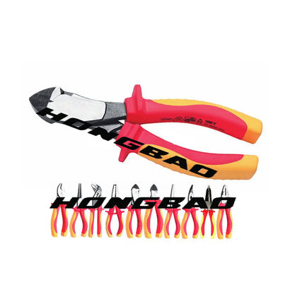 1000V VDE เครื่องมือ คีมหุ้มฉนวน คีมรวมไฟฟ้า 6 7 8&quot; ที่จับตามหลักสรีรศาสตร์