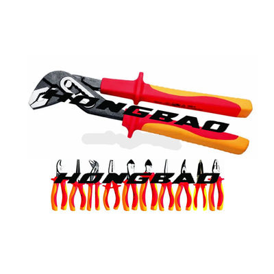 9-1/2 &quot;1000 V แรงดันไฟฟ้าฉนวน Dipped Handle Grip D4 คีมปั๊มน้ำ 1000V Heavy Duty เครื่องมือประปาคีมปั๊มน้ำ