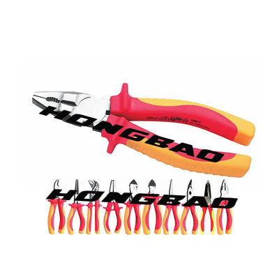 1000V VDE เครื่องมือ คีมหุ้มฉนวน คีมรวมไฟฟ้า 6 7 8&quot; ที่จับตามหลักสรีรศาสตร์