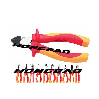 6 8&quot; Vde 1000v Tool Kits คีมปากแหลมตัดข้างหุ้มฉนวน Long Nose Cr-V