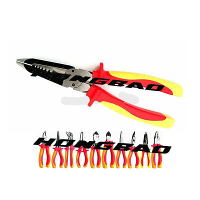 1000v VDE Insulated Tools AWG 22 18 14 คีมย้ำสายไฟ CRV 6&quot;