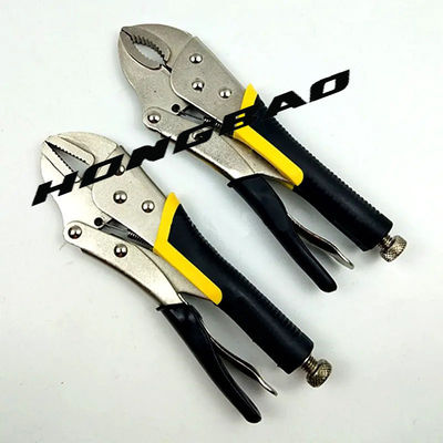 5 7 10 '' คีมล็อคปากโค้งพร้อมทริกเกอร์เครื่องตัดลวดรอบเปิดแคลมป์กด Vise Grip