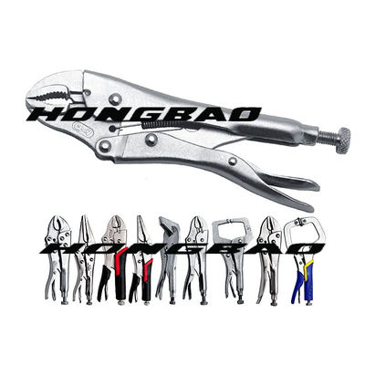 5 7 10 '' คีมล็อคปากโค้งพร้อมทริกเกอร์เครื่องตัดลวดรอบเปิดแคลมป์กด Vise Grip