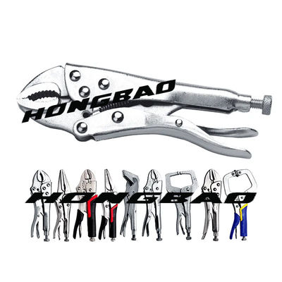 5 7 10 '' คีมล็อคปากโค้งพร้อมทริกเกอร์เครื่องตัดลวดรอบเปิดแคลมป์กด Vise Grip